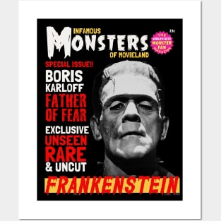 Vintage Pulp horror Frankenstein Horror Magazine Posters and Art